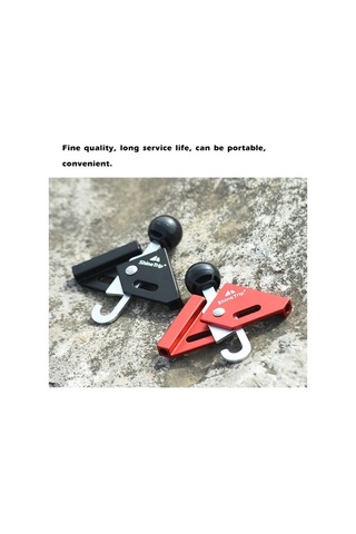 Pazly Alaşım Çadır Ucu Kapakları - 90 Ayarlanabilir, Kaymaz Taban, 6mm Uyumlu Kırmızı Kırmızı