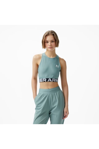 Under Armour Heatgear Rib Kadın Yeşil Bra 1388694