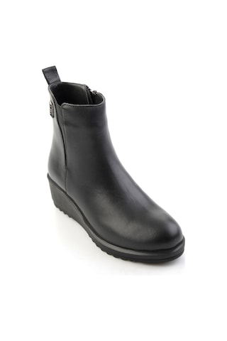 Bambi Siyah Hakiki Deri Kadın Bot & Bootie K02788088003