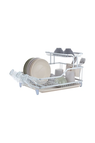 Akayev Bianca Aluminyum İki Katlı Bulaşıklık 60x35x27 Cm Bej
