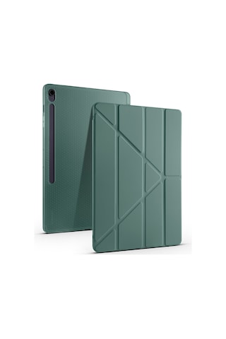 Adige Samsung Galaxy Uyumlu Tab S10 Fe Plus Kılıf Tri Folding Kalem Bölmeli Standlı Standlı Kapak