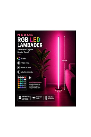 Neeko Nexus Rgb Stıck Led Lambader Full Renk Full Rgb Uzaktan Kumandalı Aydınlatma Sistemi Dimlenebilir