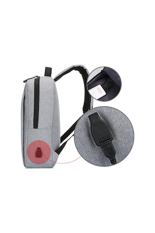 Folinda 15 İnç Mavi İş & Seyahat Sırt Çantası - Usb Şarj Portlu, Büyük Kapasiteli, Oxford Kumaş Bilgisayar Çantası Koyu Mavi