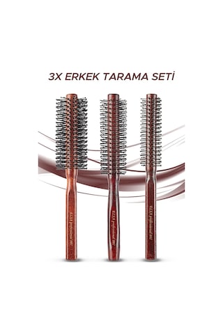 Elsa Professional 007 İnce Fön Fırçası 3'lü