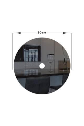 Ayna Avize Göbeği | Füme Ayna | Çap50Cm Füme