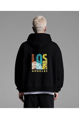 Altamira Unisex Los Angeles Oversize Kapüşonlu Sweatshirt 001