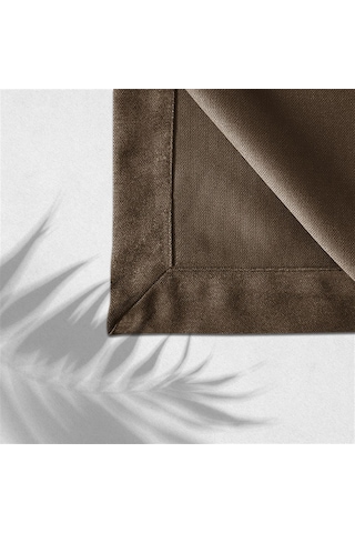 Kadife Dokulu Masa Örtüsü Acı Kahve