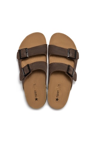 Leo Erkek Terlik Kahverengi 41/45 Kahverengi