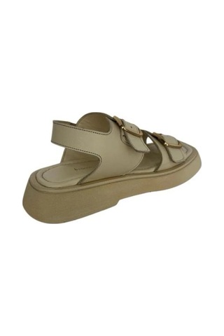 Kemal Tanca 862 M-141-1 Kadın Hakiki Deri Sandalet Bej