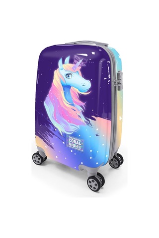 Coral High Unicorn Desenli Kabin Boy Valiz 50cm 16540 Çok Renkli