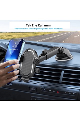 Blue Spectrum H-xp090 Ekstra Güçlü Vantuzlu Araç İçi Telefon Tutucu Siyah
