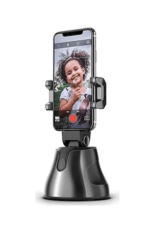 360 Hareket Algılayıcı Sensörlü Akıllı Çekim Selfie Video Takip Tripodu Lisinya Siyah