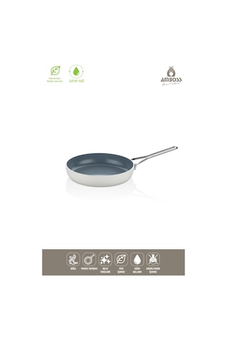 Sera Nova Yanmaz Yapışmaz Seramik Tava 30 Cm Beyaz