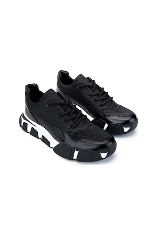 Tamer Tanca Erkek Hakiki Deri Siyah Sneakers & Spor Ayakkabı 1145 12546-y Erk Ayk Y246 Sıyah Kms