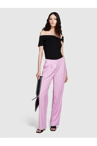 Sisley Viskoz Önü Pileli Geniş Paça Pantolon Kadın Sarı Pantolon - 324p49nmlf057