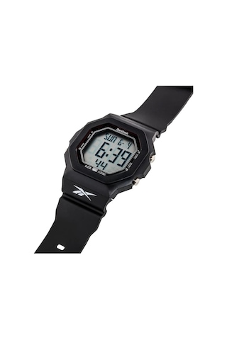 Reebok Rv-tru-u9-pbpb-wr Dijital Siyah Silikon Kordon Kare Erkek Kol Saati
