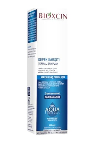 Bioxcin Aqua Thermal Kepek Karşıtı Şampuan Termal Su Ve Bitkisel İçerikli Saç Bakımı Yoğun Kepek Önleyici 300 Ml