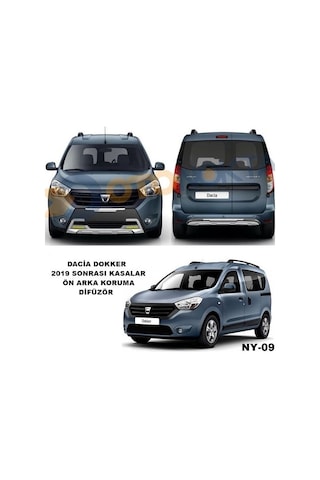 Dacia Dokker Ön Ve Arka Tampon Koruma Difüzör Dokker 2019 Sonrası Modeller Dokker Ön Arka Difüzör