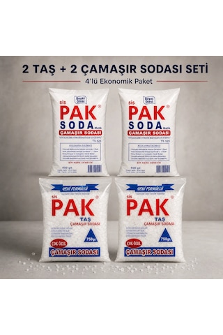 Pak Taş ve Toz Çamaşır Soda Seti 4'lü