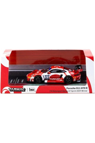 Tarmac Works X Diecast Turkey Porsche 911 Gt3 R / Fıa Motorsport Games Gt Sprint 2024 Winner Model Araba