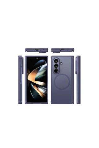 Torras Samsung Galaxy Uyumlu Z Fold 8 Ultra 2 Adet Ekran Koruyuculu Guardian Magsafe Kılıf Mor