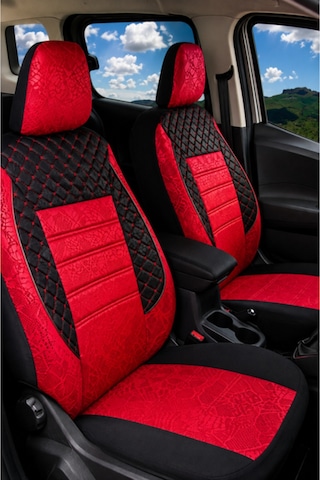 Fiat Albea Uyumlu Oto Koltuk Kılıfı Gofraj Kumaş - Tam Set 23521635