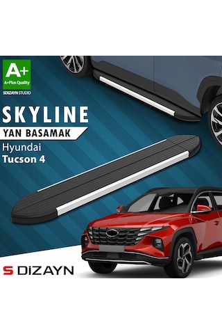 S-dizayn Hyundai Tucson 4 Skyline Aluminyum Yan Basamak 173 Cm 2021 Üzeri A+ Kalite