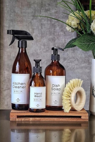 Khakma Standlı Fırçalı Bulaşık Deterjanı Kitchen Cleaner 3lü Set