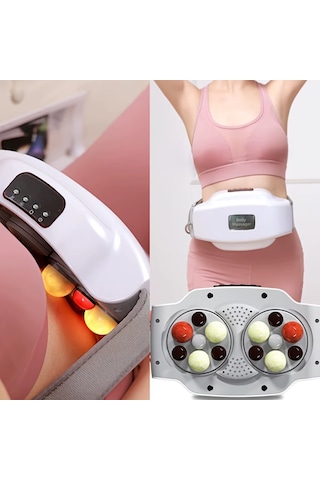 Jeehugo Beyaz Menstrual Isıtıcı Bel Bantı - 3 Seviye Isı Ve Masaj - Manyetik Şarj - Menstrual  Alatı Çok Renkli