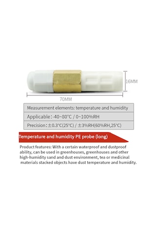 Sıcaklık Ve Nem Sensörü Vericisi Rs485 Toplayıcı Modülü Su Geçirmez Ve Yüksek Sıcaklığa Dayanıklı Prob