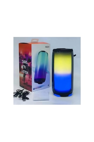 Pulse5 Bluetooth Hoparlör Led Işıklı Kablosuz Şarjlı Hoparlör