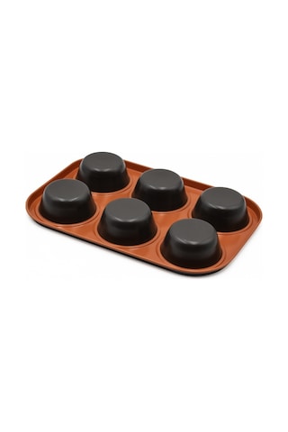 Aryıldız 6'lı Muffin Kalıbı Mat Turuncu
