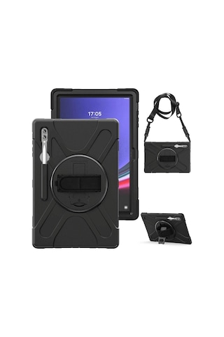 Samsung Galaxy X930 Tab S11 Ultra 14.6 Kılıf Amazing Tablet Kapak - Siyah Arka Kapak