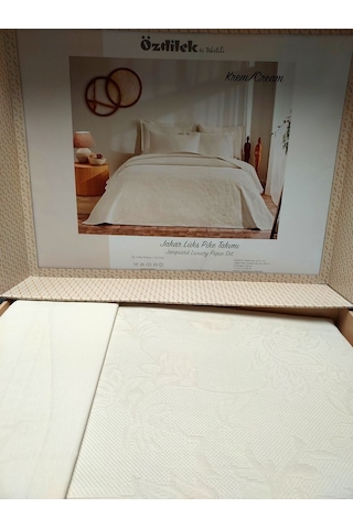 Özdilek Rf -krem- Jakar Lux Z Tek Kişilik Pike Takımı