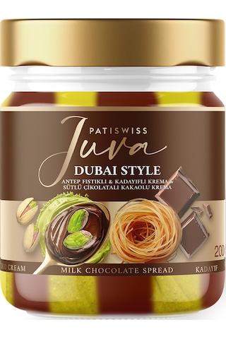 Sütlü Çikolatalı Antep Fıstığı Kreması Juva Dubai Style, 200g