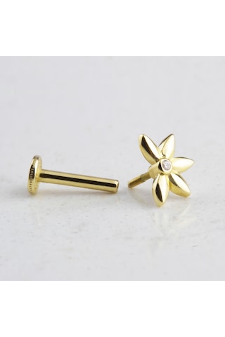 Glorria Altın Yonca Tragus Piercing 89764649