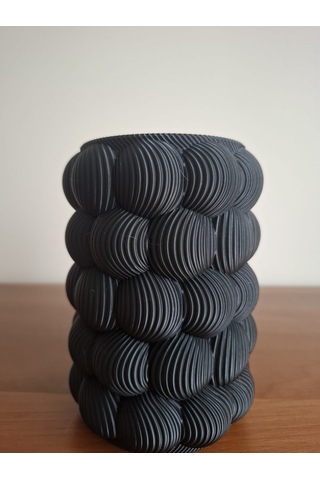 Bubble Vazo - 16 Cm Siyah