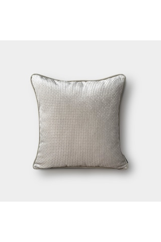 "rona" Desenli Kırlent Kılıfı - 45x45 - Krem Krem