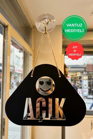 Pleksi Detaylı Emoji Desenli Açık-kapalı Yönlendirme Tabelası-gümüş Pleksi Detaylı Emoji Desenli Açık-kapalı Yönlendirme Tabelası-gümüş