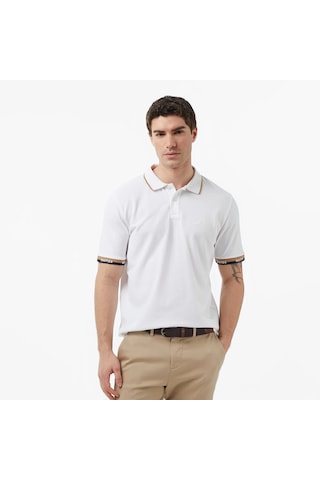 Nautica Regular Fit Polo Yaka Erkek T-shirt K65354t Beyaz