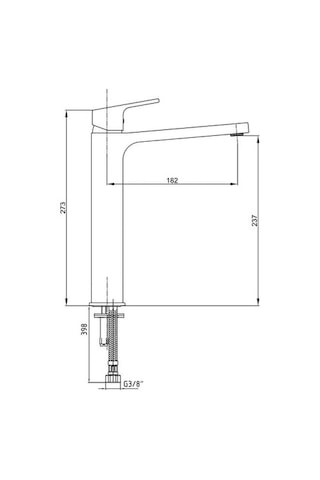 E.c.a. Tiera 104888002 Yüksek Tip Lavabo Bataryası - Beyaz