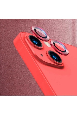 Apple Uyumlu iPhone 13 Mini Zore Cl-02 Kamera Lens Koruyucu Kırmızı