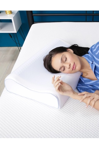 Varol Lunora Serinletici Jelli Visco Yastık 60x40x14 Beyaz/50x70cm Beyaz