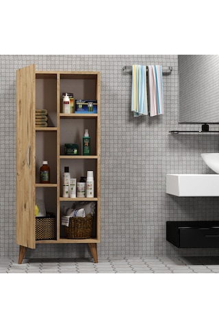Star Tek Kapılı 4Raflı Çok Amaçlı Dolap Çam- BDL0202