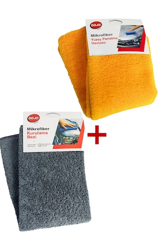 Gojo Mikrofiber Mikrofiber Yüzey Parlatma Havlusu + Kurulama Havlusu