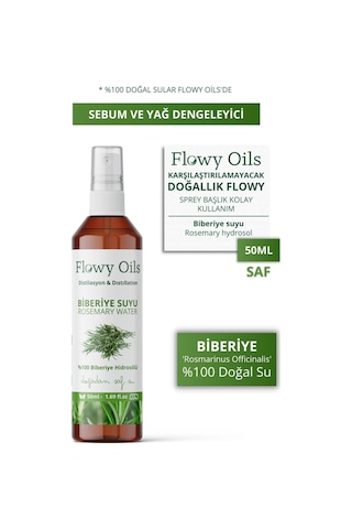 Flowy Oils Biberiye Suyu Sebum ve Yağ Dengeleyici Tonik 50 ML