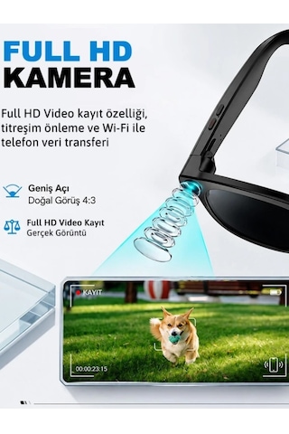 S2 Max Akıllı Gözlük Kameralı Bluetooth Konuşma Ve Çekim Özellikli Gözlük Siyah Ve Beyaz Cam Hediye