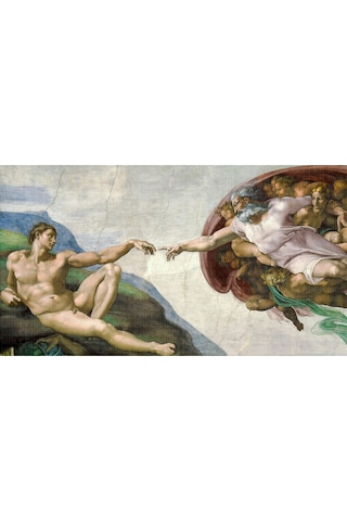 Michelangelo Sistine Şapel Poster Duvar Kağıdı Renkli
