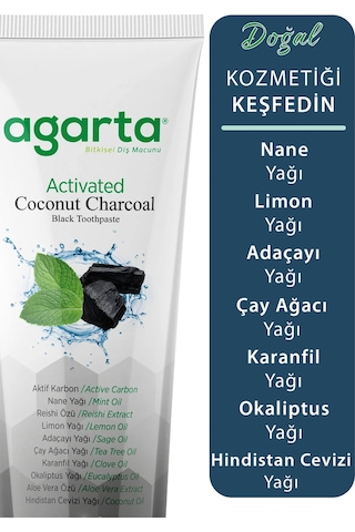 Doğal Hindistan Cevizi Özlü Aktif Karbon Diş Macunu 100 Ml