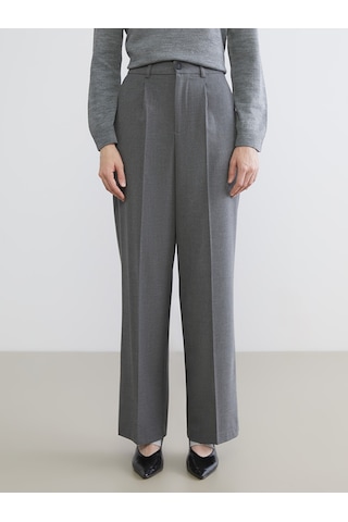 Lcw Vision Gri Loose Fit Kadın Pileli Pantolon